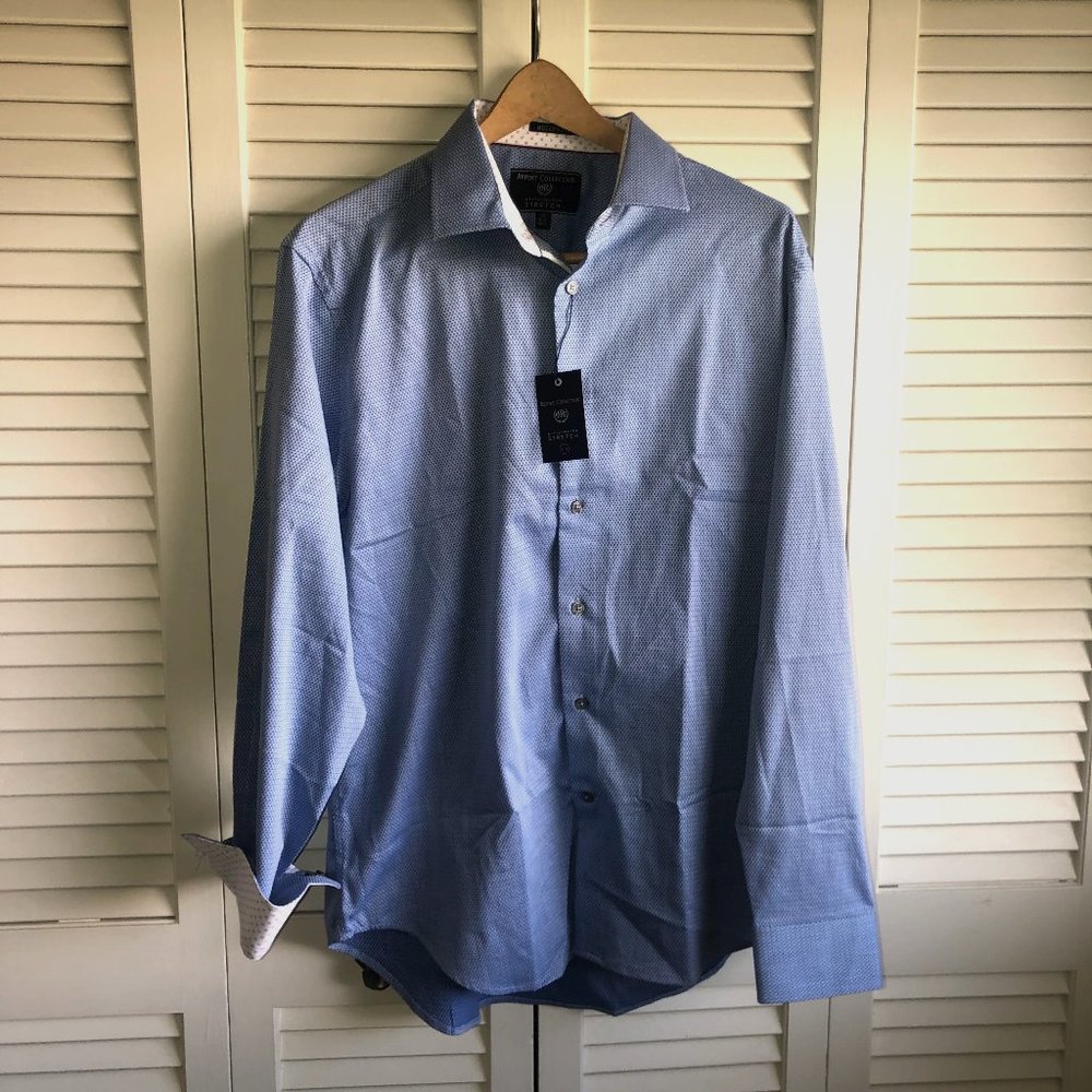 Mens Blue Dress Shirt - Large - New with Tags